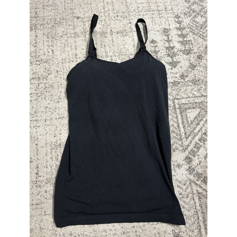 AUDEN Nursing Black Cami, Tank Top With Built‎ In Shelf Bra, Size M
